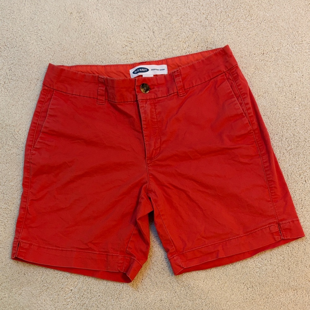 Old Navy Bright Red Women's Flat Front Shorts